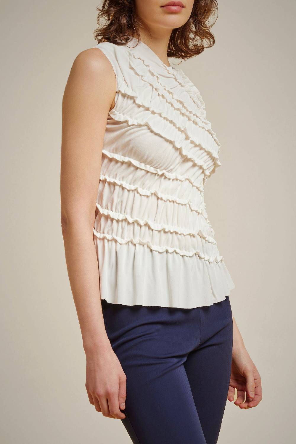 Liviana Conti BLUSA ARRICCIATA S4FF4SH82A08-1.38 Soddisfazione Garantita