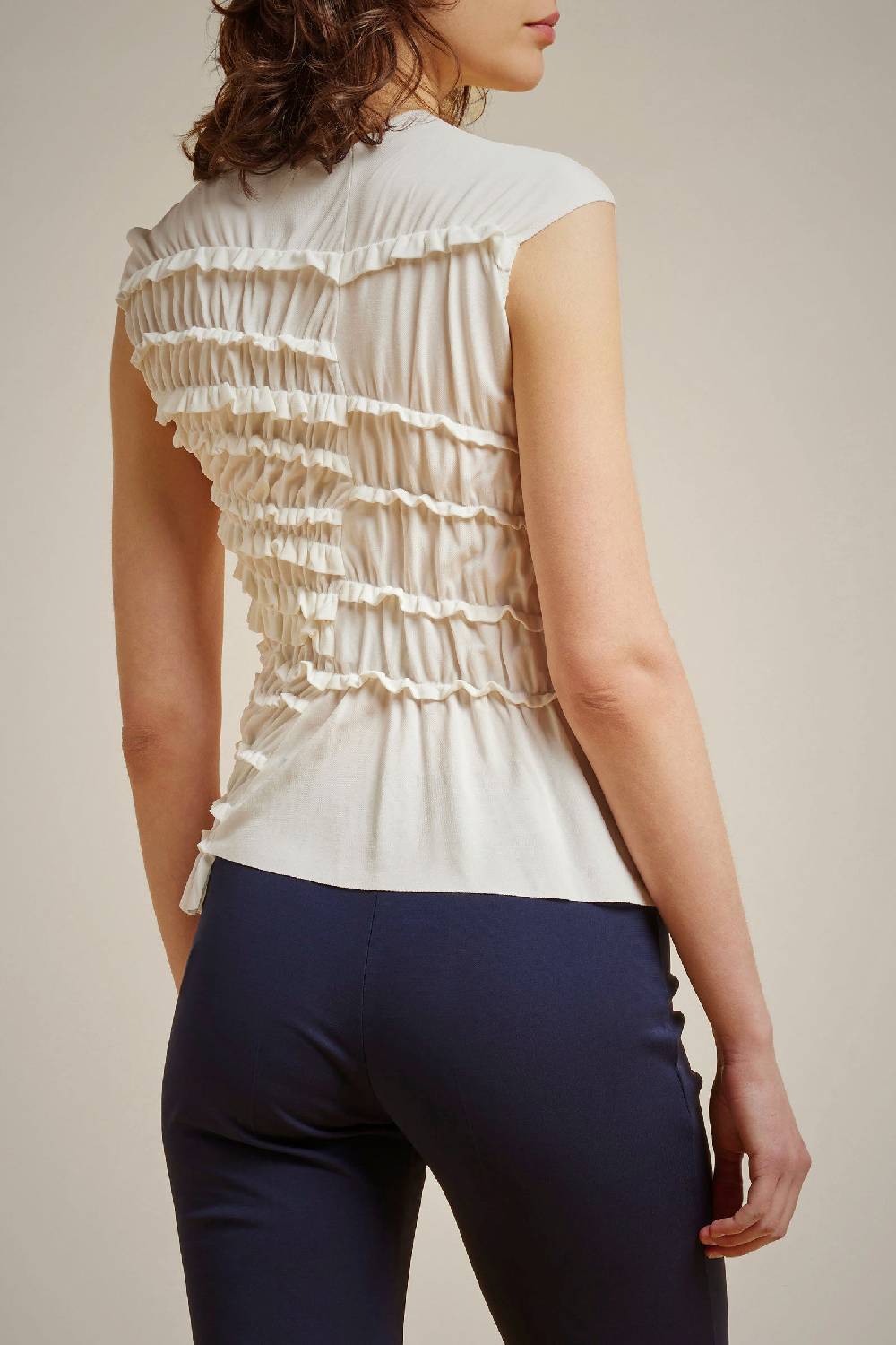 Liviana Conti BLUSA ARRICCIATA S4FF4SH82A08-1.38 Soddisfazione Garantita