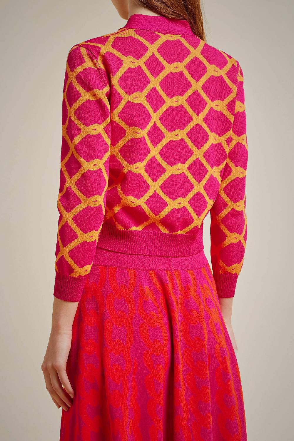 Liviana Conti CARDIGAN JACQUARD S4FF4SA48RETE1.XS Soddisfazione Garantita