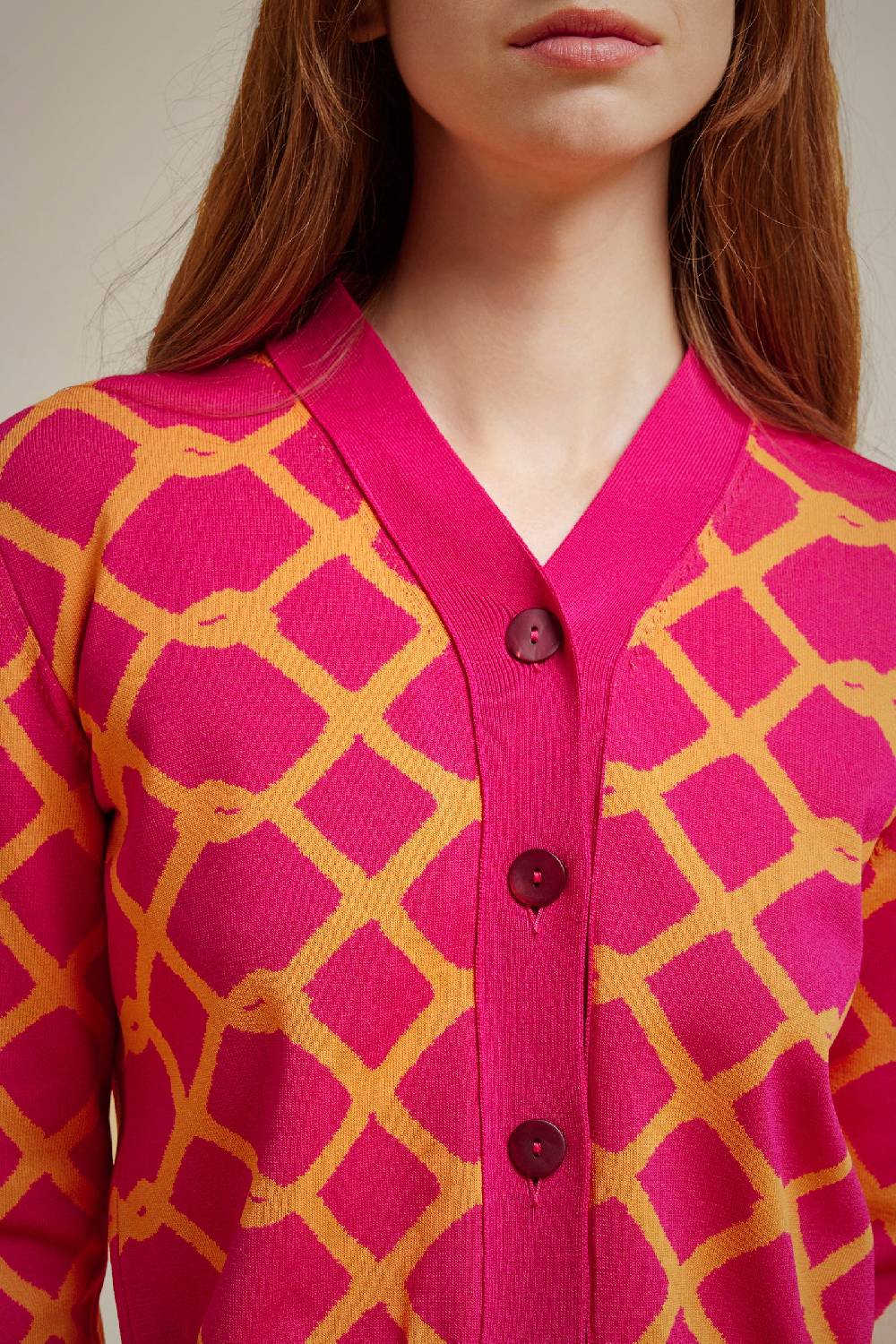 Liviana Conti CARDIGAN JACQUARD S4FF4SA48RETE1.XS Soddisfazione Garantita