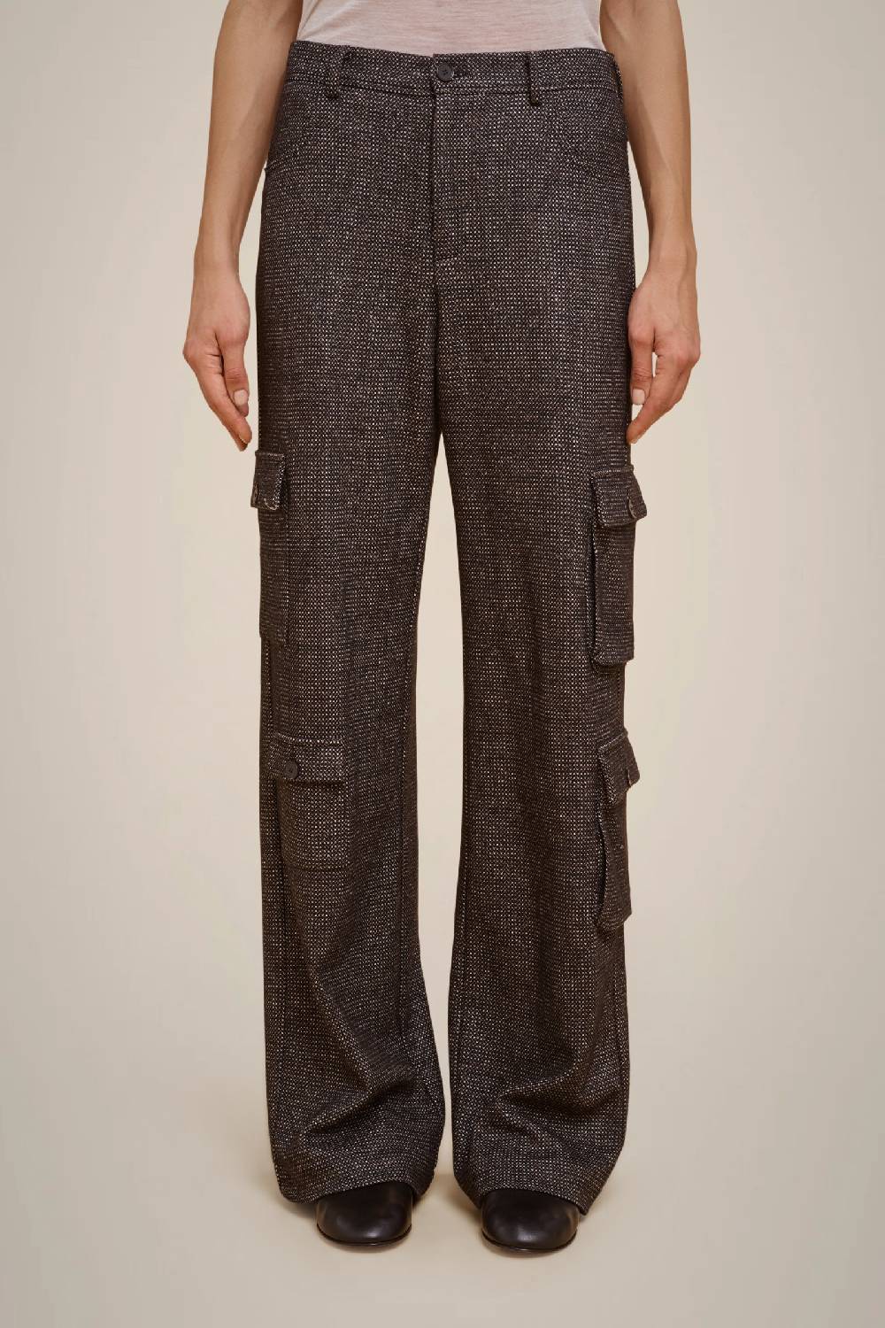 Liviana Conti PANTALONE CARGO PANNO CASHMERE W4FF4WL38SAL-3.42 Vendite Flash