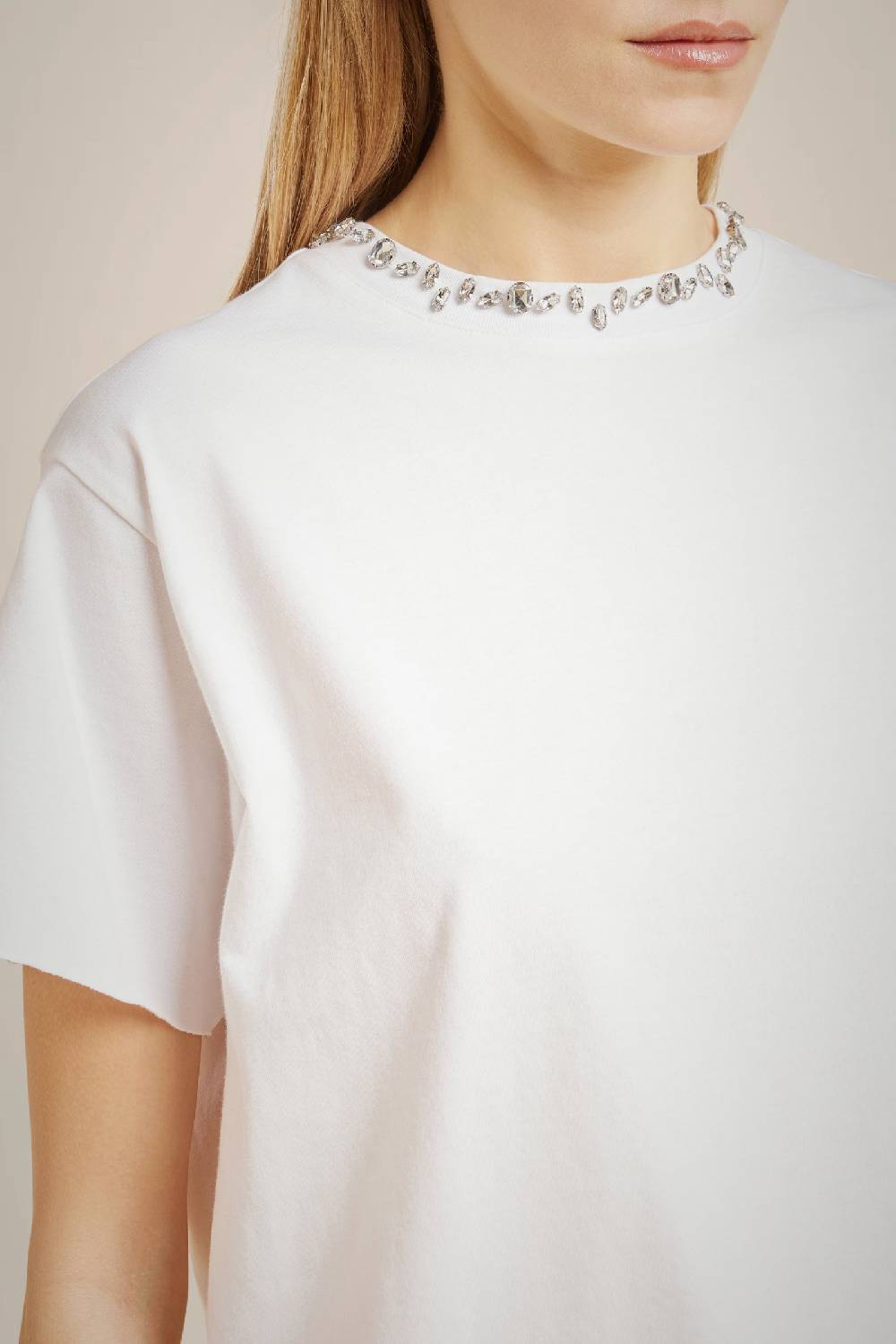 Liviana Conti T-SHIRT CON STRASS W4LL4WW60A01-0.XS In Vendita