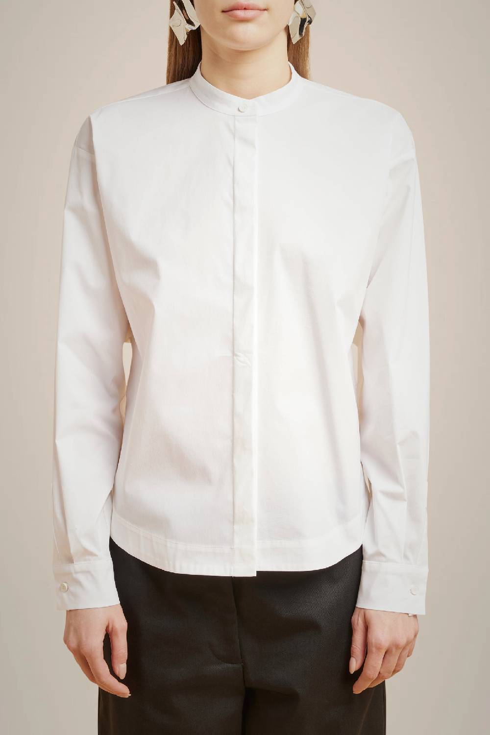 Liviana Conti CAMICIA CON COLLETTO ALLA COREANA W4LL4WK09A01-0.38 Shopping Online