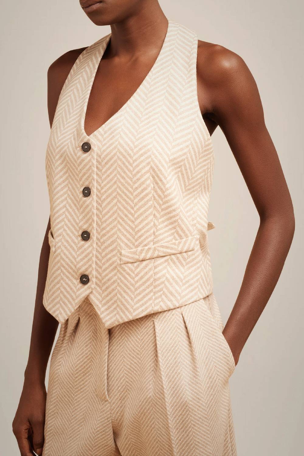 Liviana Conti GILET HALTER PANNO CASHMERE W4FF4WL256-RSC.38 Shopping online