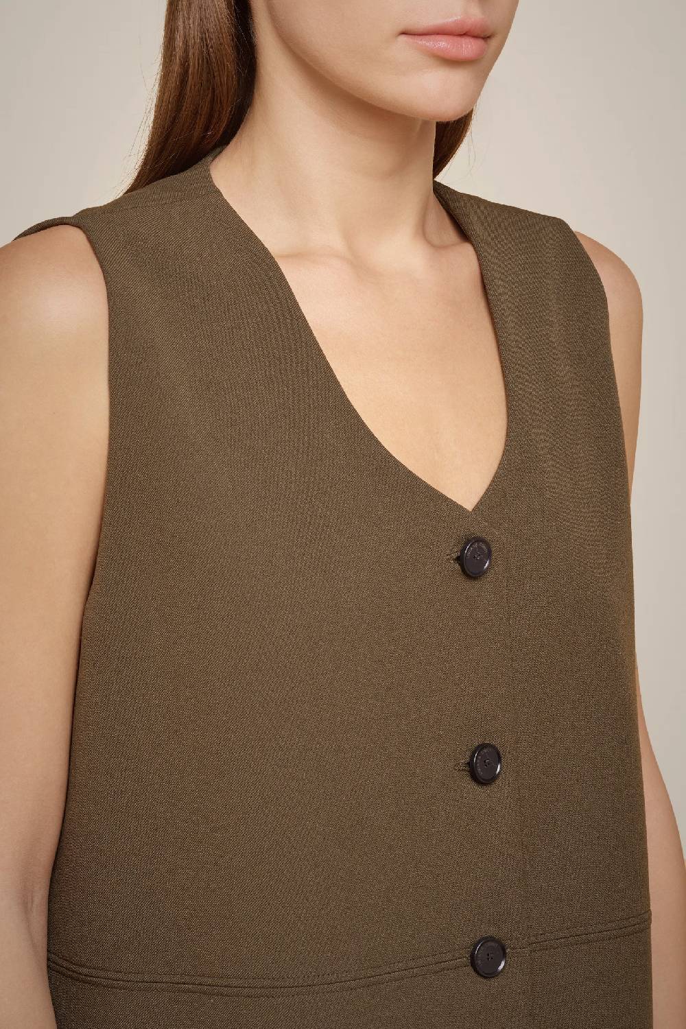Liviana Conti GILET SVASATO IN PUNTO MILANO W4FF4WM57T03-1.38 In Linea