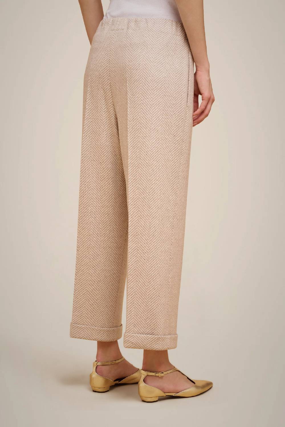 Liviana Conti PANTALONE CROP PANNO CASHMERE W4FF4WL417-RSC.38 Novità