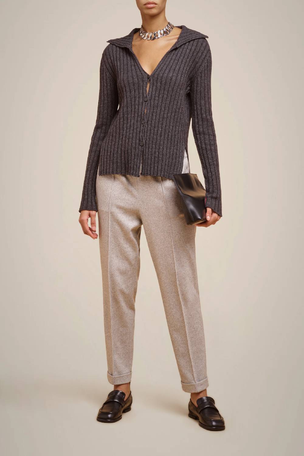 Liviana Conti PANTALONE COULISSE IN PANNO CASHMERE W4FF4WN38X47-0.38 Saldi Di Fabbrica