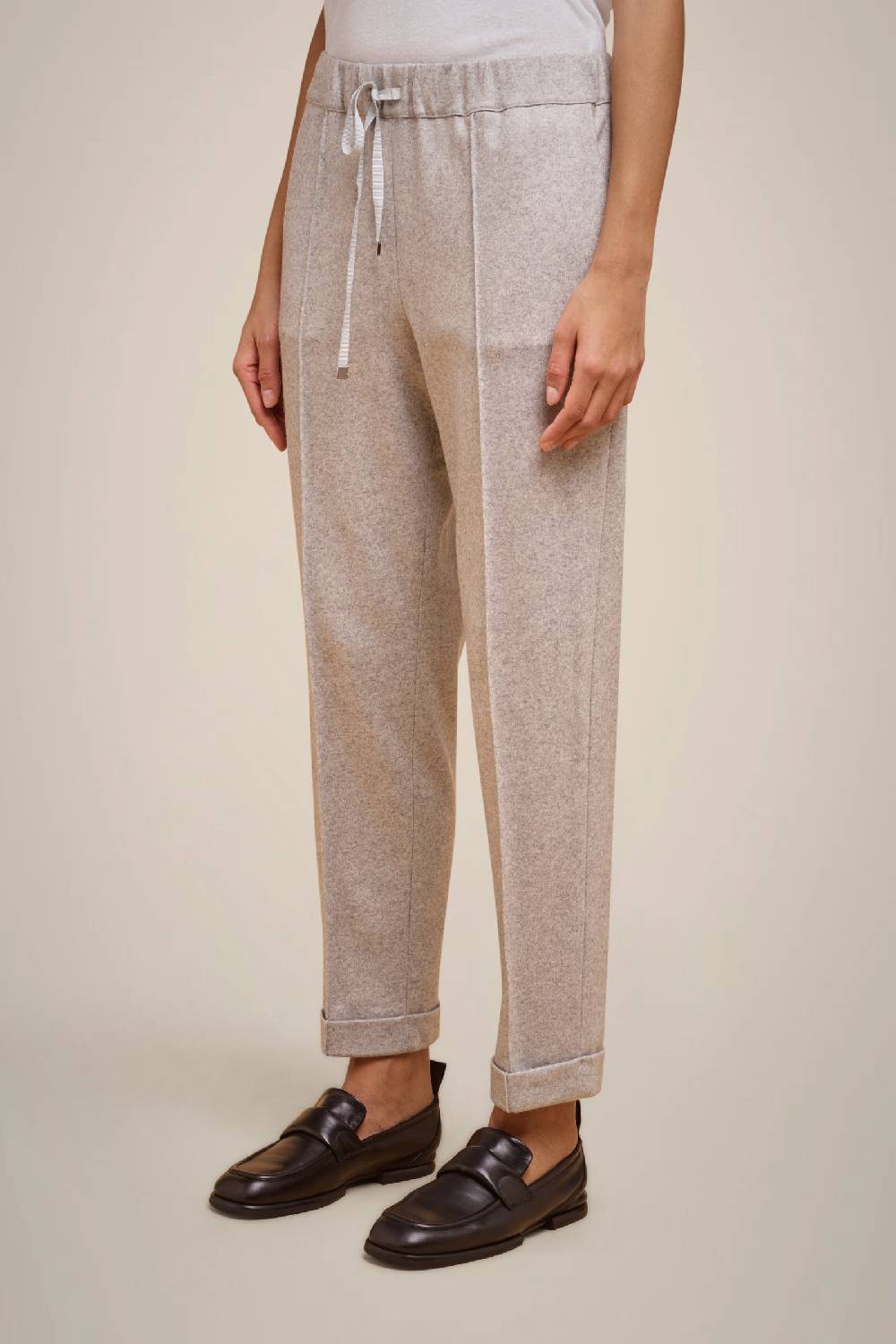 Liviana Conti PANTALONE COULISSE IN PANNO CASHMERE W4FF4WN38X47-0.38 Saldi Di Fabbrica