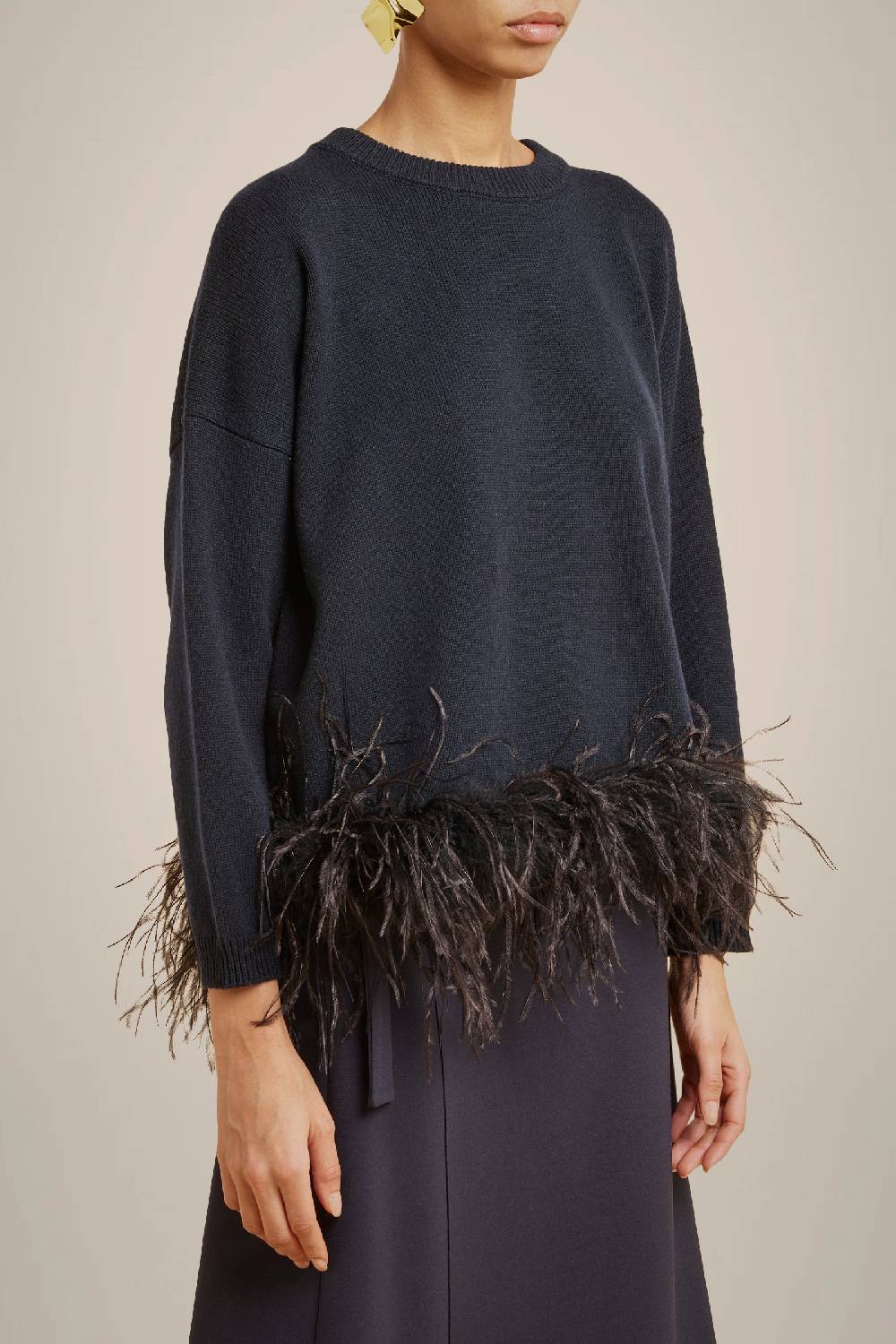Liviana Conti MAGLIA CON PIUME IN CASHMERE RICICLATO W4LL4WC49N08-0.XS Offerta esclusiva