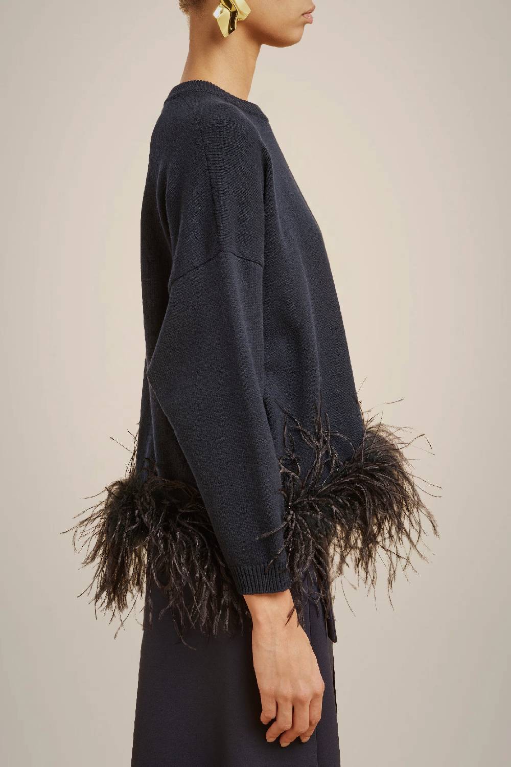 Liviana Conti MAGLIA CON PIUME IN CASHMERE RICICLATO W4LL4WC49N08-0.XS Offerta esclusiva