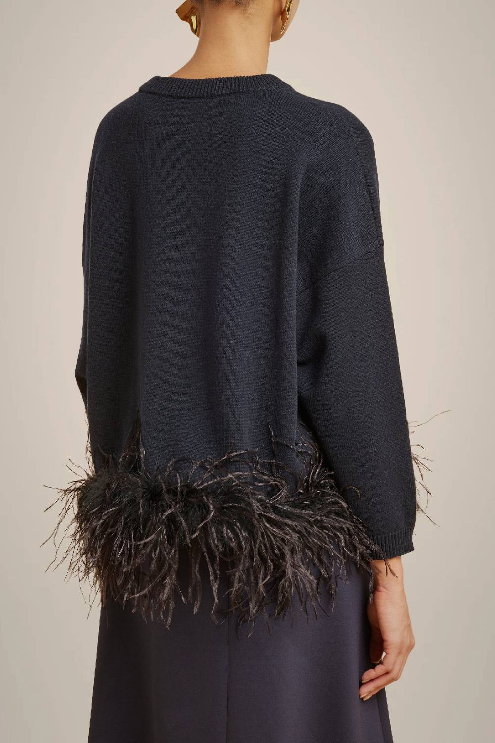 Liviana Conti MAGLIA CON PIUME IN CASHMERE RICICLATO W4LL4WC49N08-0.XS Offerta esclusiva