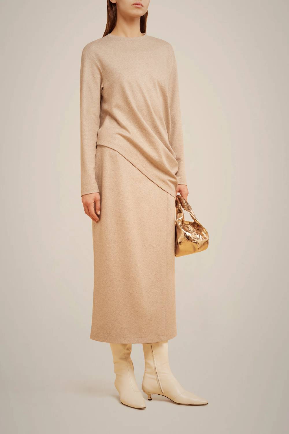 Liviana Conti BLUSA GIROCOLLO IN PANNO CASHMERE W4FF4WN08W69-0.38 Offerta San Valentino
