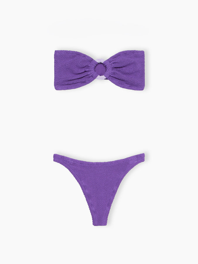 Mc2 Saint Barth Bikini donna a fascia viola stropicciato Yulia Naomi Shopping Online