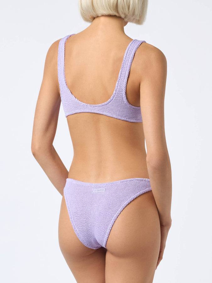 Mc2 Saint Barth Bikini da donna classico lilla crinkle Naima Elise Prezzo Ridotto