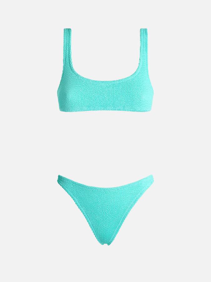 Mc2 Saint Barth Bikini classico crinkle da donna verde acqua Naima Elise Convenienza