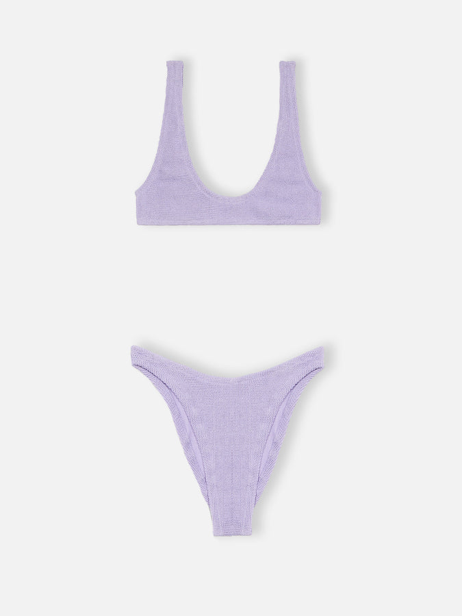 Mc2 Saint Barth Bikini bralette per donna lilla lurex micro crinkle Pamy Elise Novità