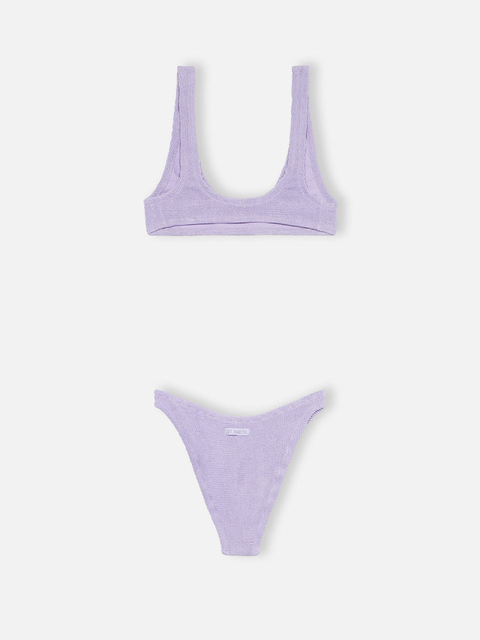 Mc2 Saint Barth Bikini bralette per donna lilla lurex micro crinkle Pamy Elise Novità