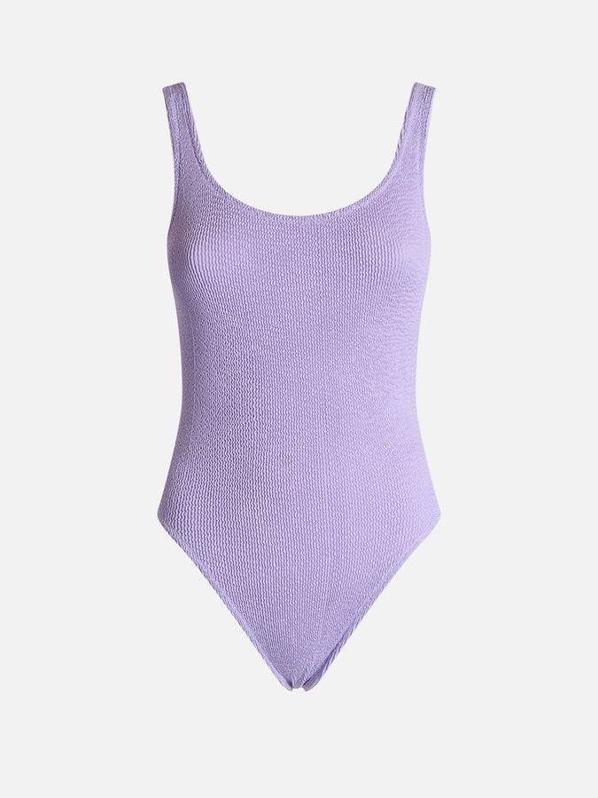 Mc2 Saint Barth Costume intero da donna lilla crinkle Lora Sconto