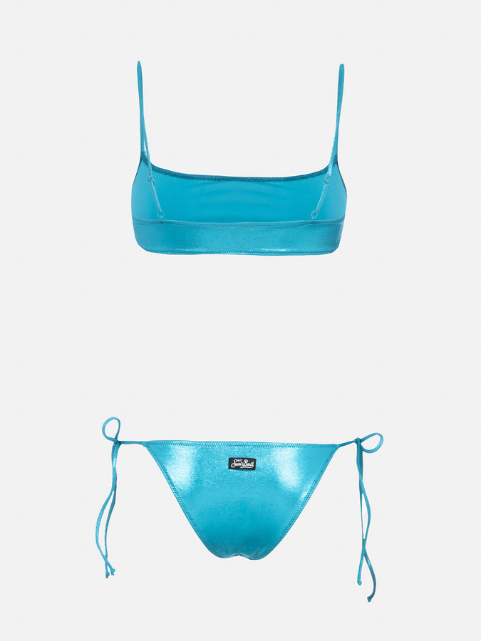 Mc2 Saint Barth Bikini da donna a bralette lamina verde acqua Sadie Marielle Italy