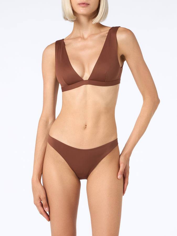 Mc2 Saint Barth Woman brown heatsealed scooped bikini Ofelia Reanna Qualità Garantita