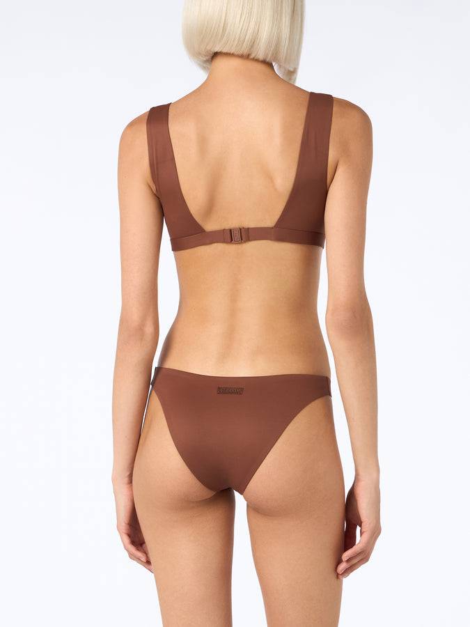 Mc2 Saint Barth Woman brown heatsealed scooped bikini Ofelia Reanna Qualità Garantita