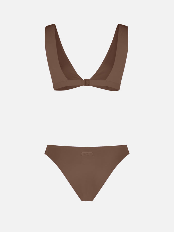 Mc2 Saint Barth Woman brown heatsealed scooped bikini Ofelia Reanna Qualità Garantita