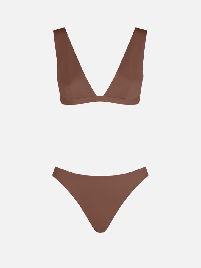 Mc2 Saint Barth Woman brown heatsealed scooped bikini Ofelia Reanna Qualità Garantita