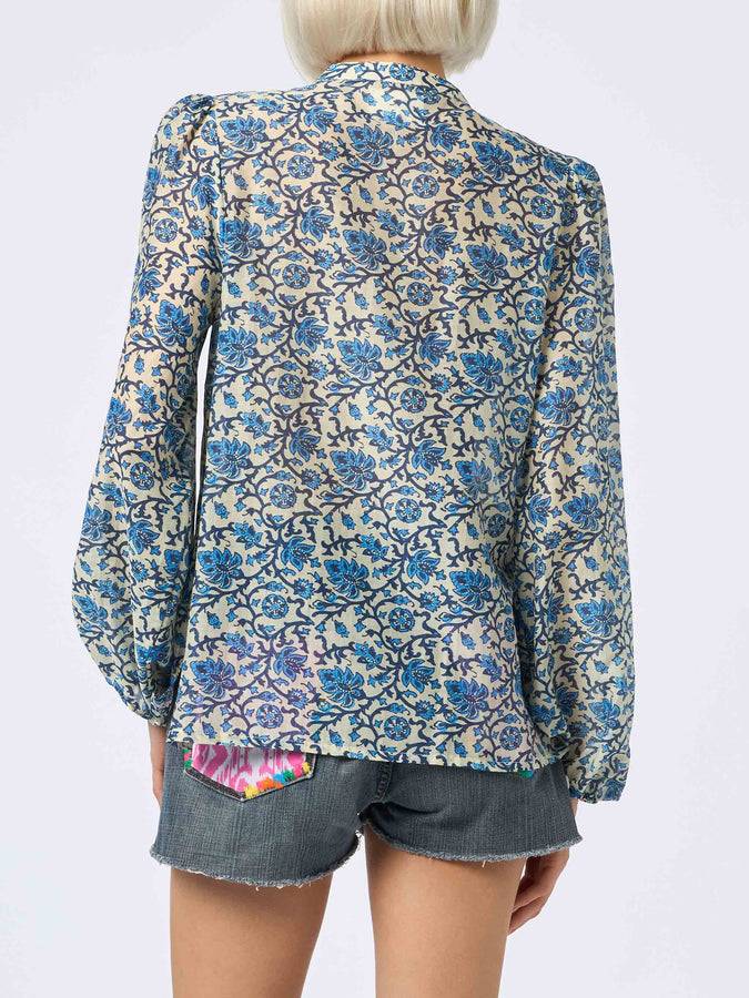 Mc2 Saint Barth Blusa da donna in voile di seta Harper Affare Del Giorno