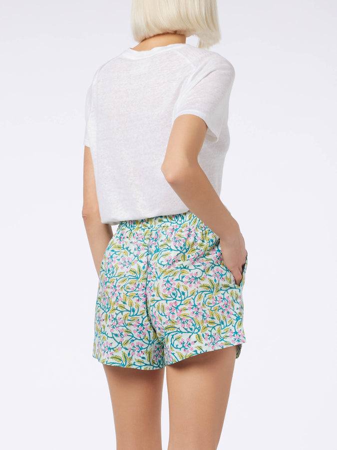 Mc2 Saint Barth Pantaloncini da donna pull up a fiori in cotone Meave Qualità Garantita