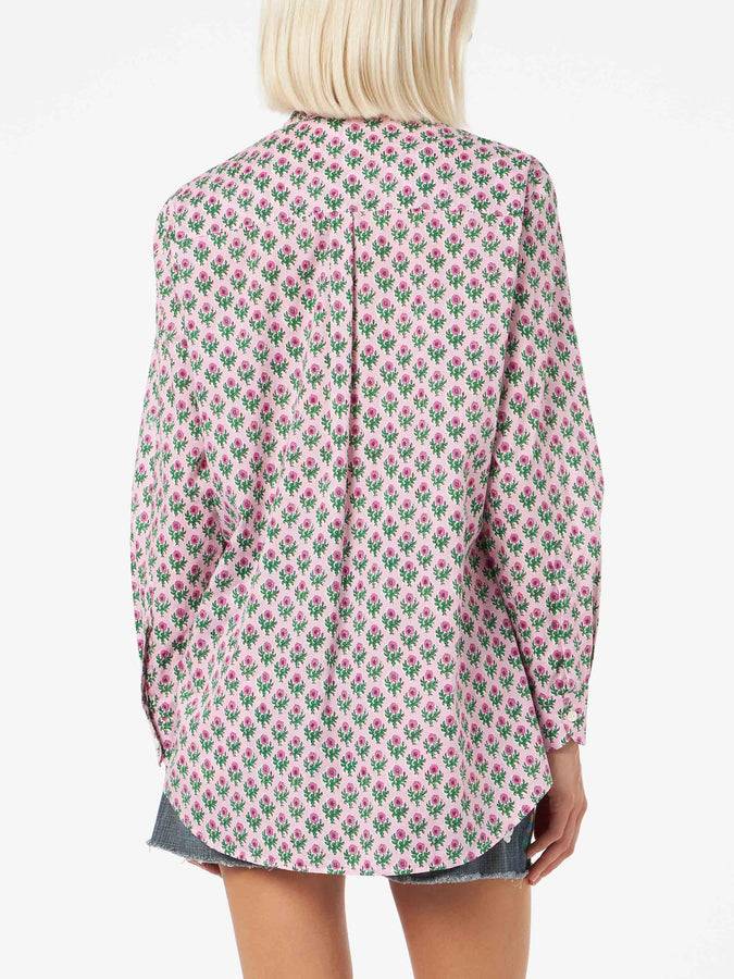 Mc2 Saint Barth Camicia da donna over Brigitte in cotone con stampa fiori Economico