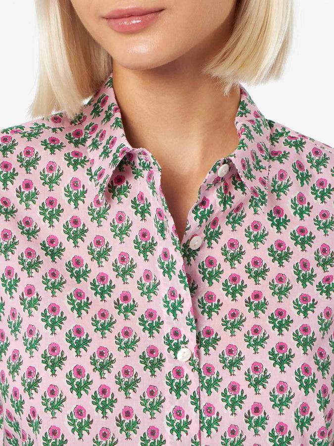 Mc2 Saint Barth Camicia da donna over Brigitte in cotone con stampa fiori Economico