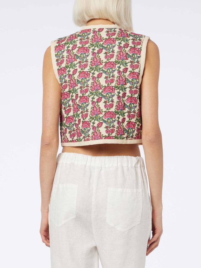 Mc2 Saint Barth Gilet imbottito da donna ricamato Online