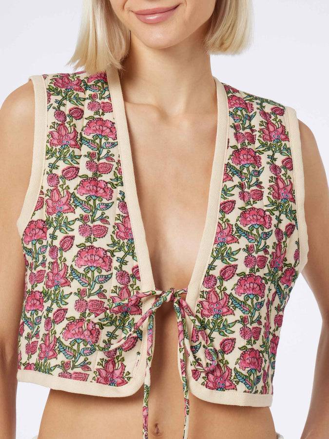Mc2 Saint Barth Gilet imbottito da donna ricamato Online