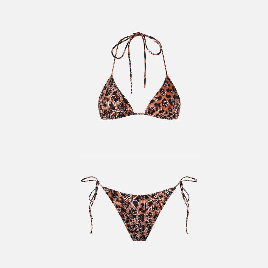 Mc2 Saint Barth Bikini da donna a triangolo con stampa bandana leo In Linea