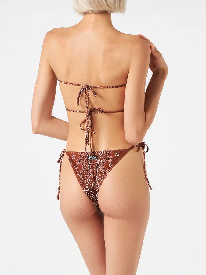 Mc2 Saint Barth Bikini da donna a fascia con stampa bandana Nuovo