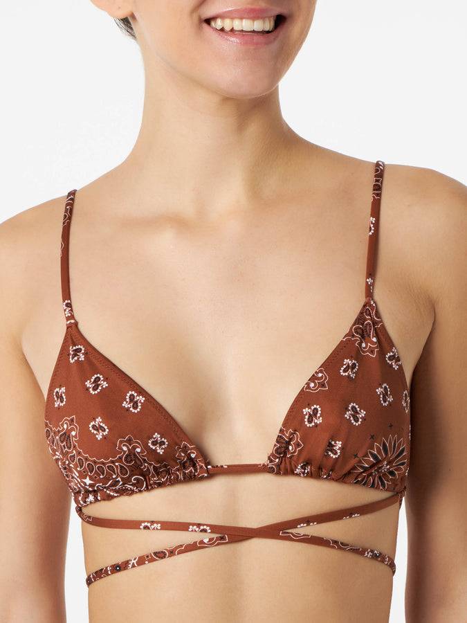 Mc2 Saint Barth Bikini da donna a triangolo bandana con slip da bagno sgambato Negozi Online