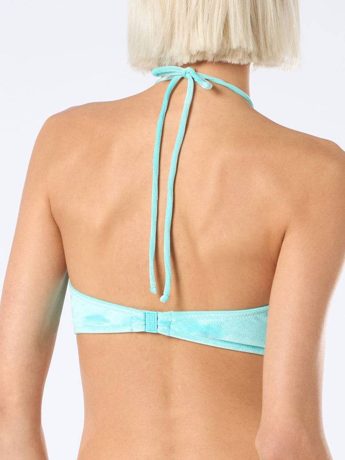 Mc2 Saint Barth Bikini da donna a fascia in ciniglia verde acqua Grande vendita