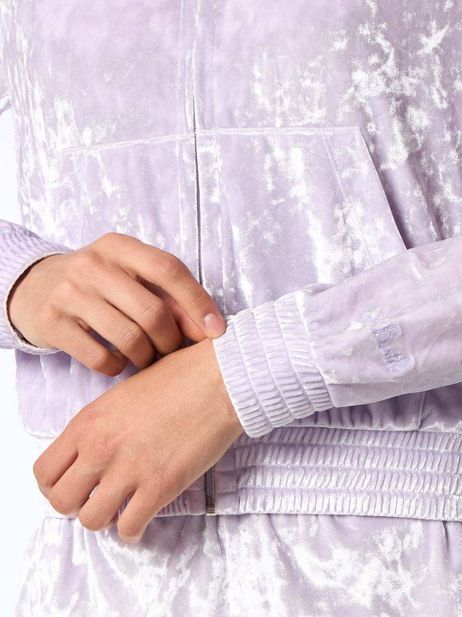 Mc2 Saint Barth Woman lilac chenille zipped hoodie Jasmine Sconto