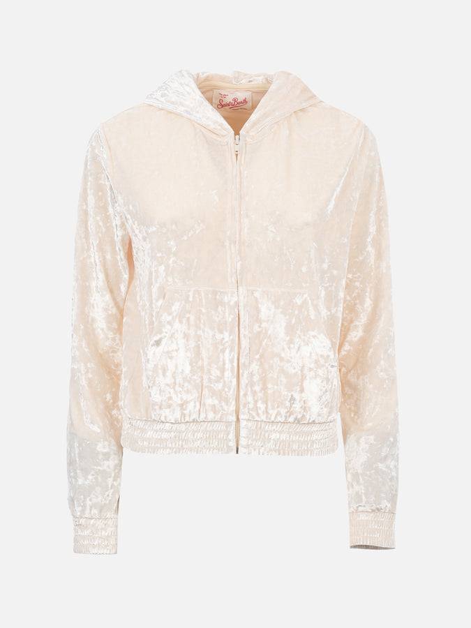 Mc2 Saint Barth Felpa con zip da donna in ciniglia Jasmine Economico