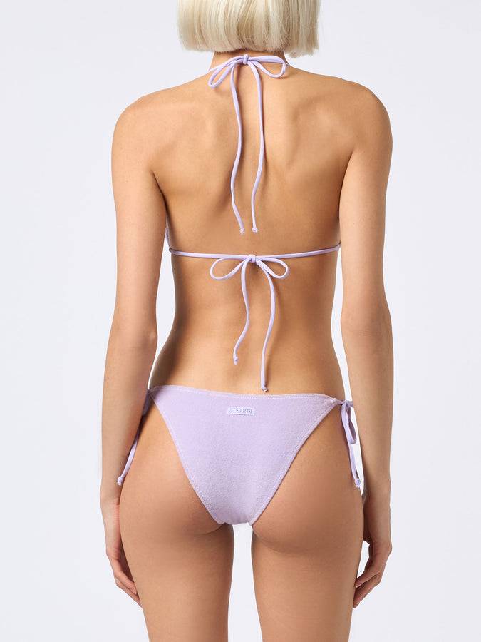 Mc2 Saint Barth Bikini da donna a triangolo in spugna lilla Leah Virgo Vendita Calda