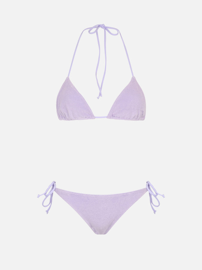 Mc2 Saint Barth Bikini da donna a triangolo in spugna lilla Leah Virgo Vendita Calda