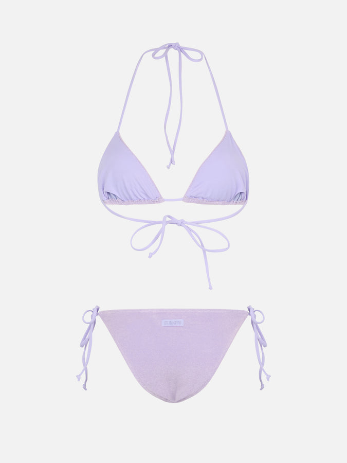 Mc2 Saint Barth Bikini da donna a triangolo in spugna lilla Leah Virgo Vendita Calda
