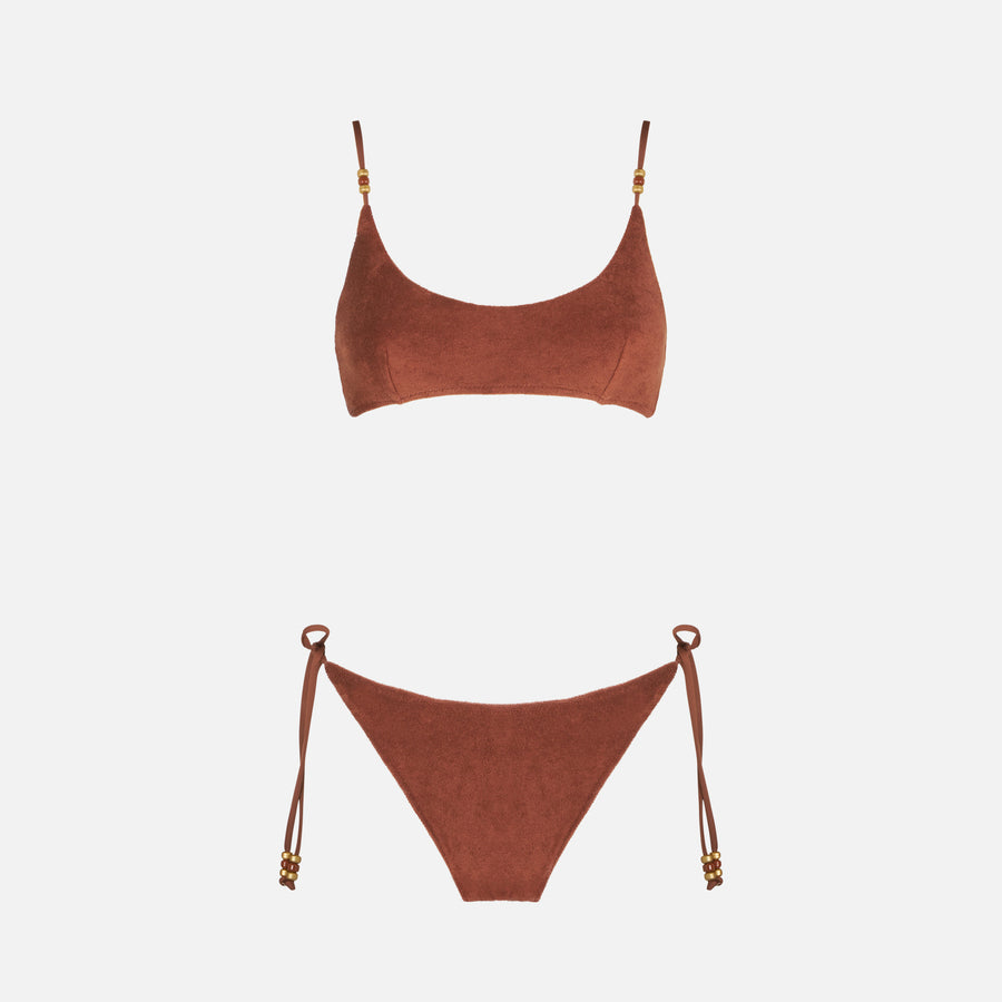 Mc2 Saint Barth Bikini da donna a bralette in spugna marrone I Più Venduti