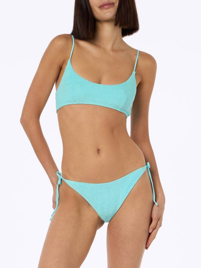 Mc2 Saint Barth Bikini donna a bralette verde in spugna Judy Virgo Qualità
