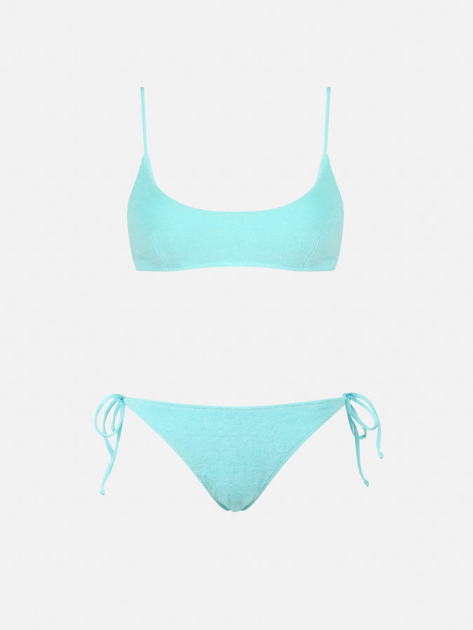 Mc2 Saint Barth Bikini donna a bralette verde in spugna Judy Virgo Qualità
