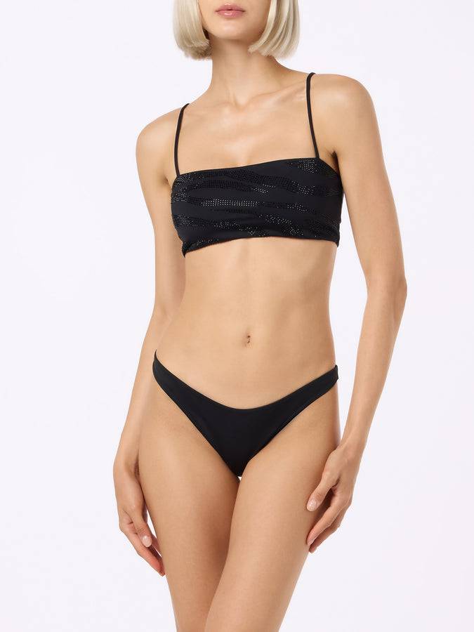 Mc2 Saint Barth Bikini donna a fascia zebrato Athena Naomi con strass Promozione