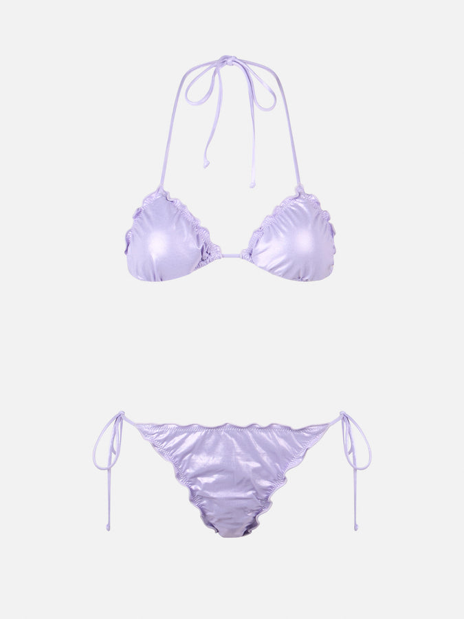 Mc2 Saint Barth Woman lamina lilac classic triangle bikini Sagittarius Miami Shopping Online