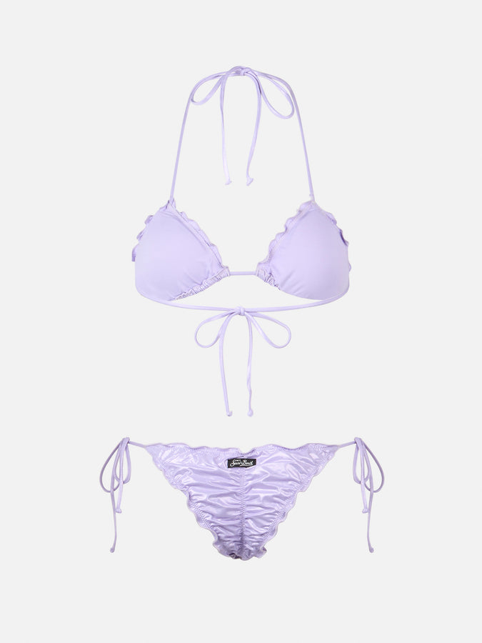 Mc2 Saint Barth Woman lamina lilac classic triangle bikini Sagittarius Miami Shopping Online