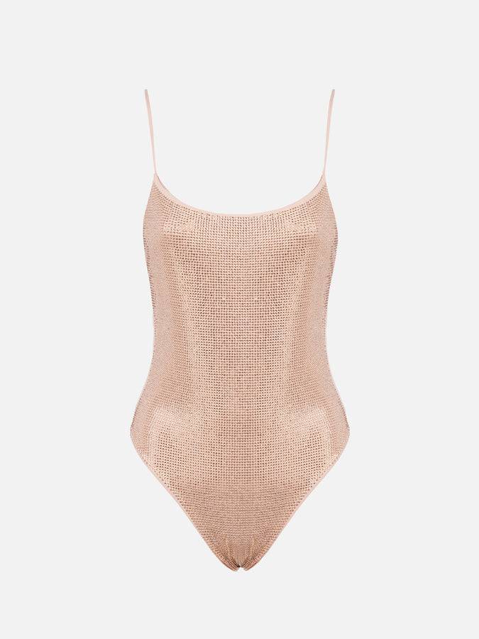 Mc2 Saint Barth Costume intero da donna chiaro Cecille con strass Prezzo Ridotto