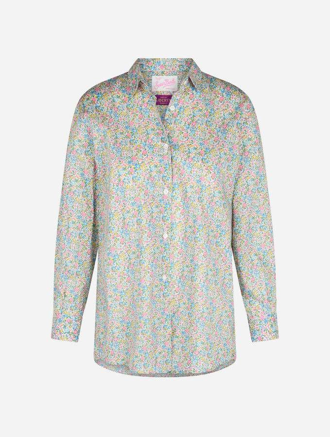 Mc2 Saint Barth Camicia over da donna in cotone con stampa Emma & Georgina Brigitte | REALIZZATO CON TESSUTO LIBERTY Negozio